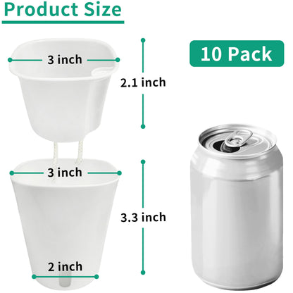 3" Self Watering Pots - 10 Sets Planter Pots for Indoor Plants With Water Level Indicator and Multiple Vents - for House Plants, Flowers, Herbs