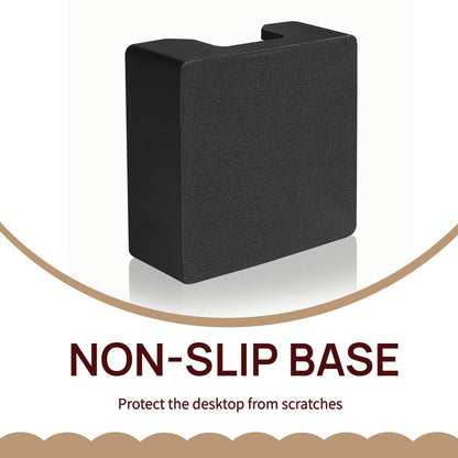 BAOHD Concrete Sticky Note Holder for 3x3 Inch Post Note - Cement Self-Stick Note Memo Pad Holder, Post Notepad Dispenser Organizer, Modern Desk Accessory for Office & Home, Black