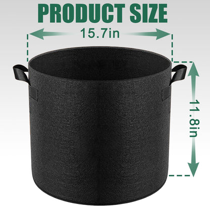 COZYDIG 5 Pack 10 Gallon Plant Grow Bags Thickened with Durable Handles,Heavy Duty Nonwoven Fabric Pots for Tomato,Potato,Strawberry,Vegetable,Fruits and Flowers