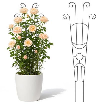 2 Pack 32.6'' Taller Plant Trellis for Climbing Plants Indoors & Outdoor, Garden Metal Trellis Plant Support for Potted Plants, Houseplants, Flowers Vine, Ivy, Pothos, Monstera