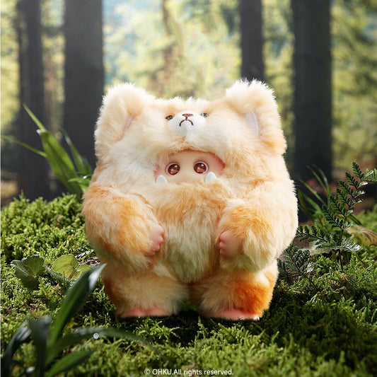 OHKU Giggle Monster Furry Forest Series Vinyl Plush Blind Box Random Design Action Figures Collectible Toys Home Decorations Holiday Birthday Gifts (Single)