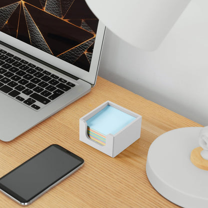 CMLKLZD Sticky Note Holder, Sticky Note Dispenser for Office Desk Accessories, Self Stick Note Pad Holder, Memo Pad Holder Dispenser Organizer for School Office Desk Supplies, White