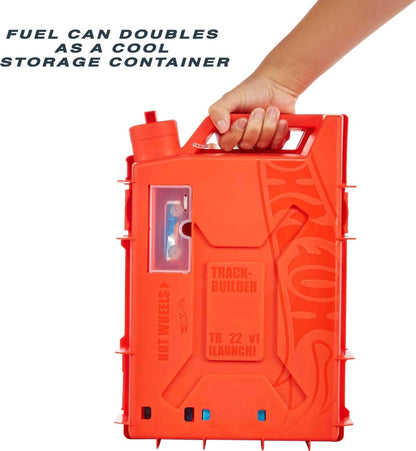 Hot Wheels Toy Car Set, Track Builder Unlimited Playset Fuel Can Stunt Box, 14 Component Parts & 1:64 Scale Vehicle