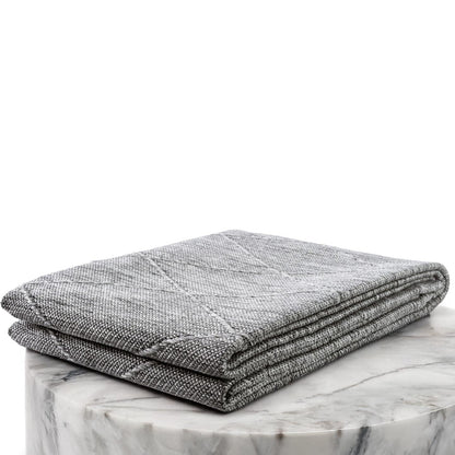 LUXE WEAVERS Non-Slip Washable Outdoor Gray 8x10 Area Rug, Modern Textured Geometric Carpet