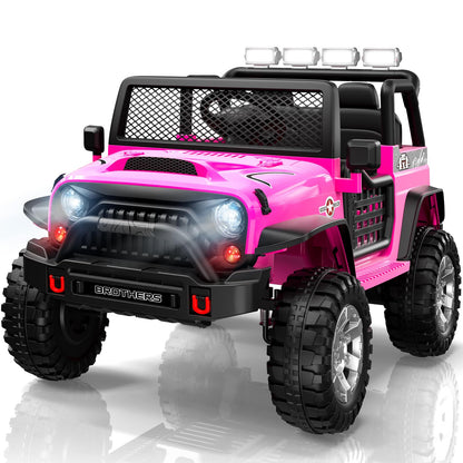 LIGIANT 2 Seater Ride On Car, 24V Kids Electric Car w/Remote Control, 4-Wheel Suspension, Bluetooth Speaker, Multi Music Modes, 3 Speeds, LED Lights, Xmas & Birthday Gift Ideas for Kids Ages 3+