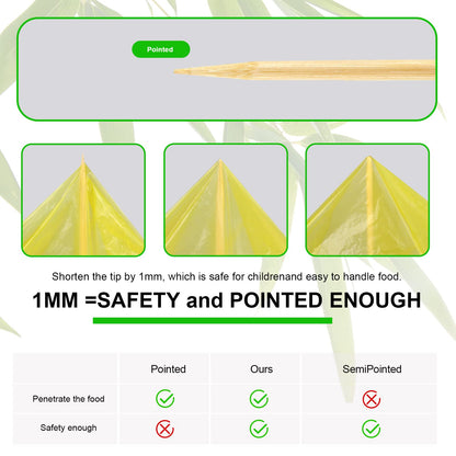 BETESINE 24 Inch Bamboo Marshmallow Roasting Sticks, 100 Pack 6.3mm Thick S’mores Sticks for Fire Pit, Campfire, BBQ, Hot Dogs & Camping, Natural Disposable Bamboo