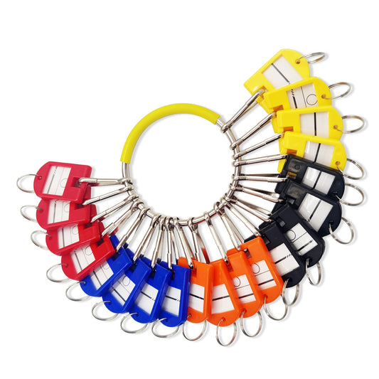 Sincengel Portable Key Organizer, Key Organizer Keychain with 20 Individual Spring Hooks and Key Tags for Multiple Keys, Lightweight Key Holder for Office, Janitor, Hotel, Apartments, Cars Rental