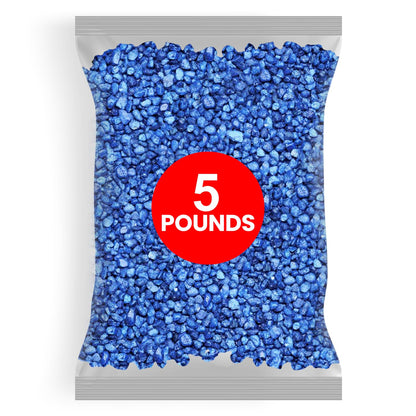 Hygloss Products Craft Rocks, Mini Stones for Art Projects - Bag O' Gravel, Blue, 5 lb