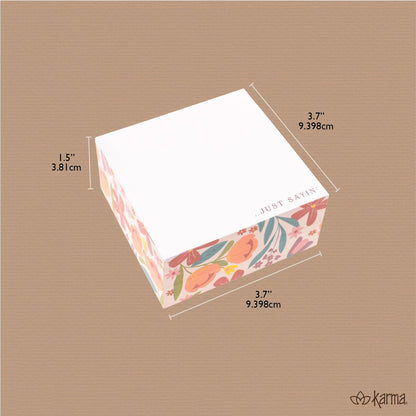 Karma, Block Notepad, 500 Sheet Memo Paper Cube, Non-Sticky Memo Pad Cube for Office, and Home, Houndstooth