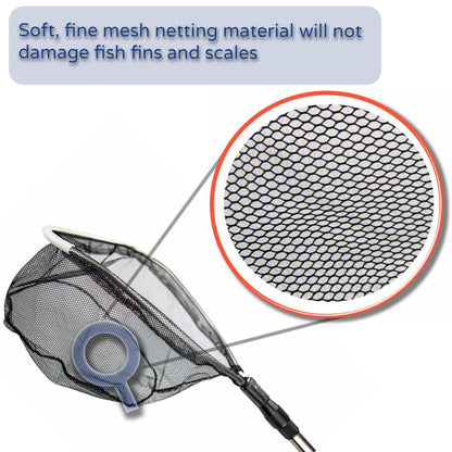 Aquascape Heavy-Duty Pond Net with Extendable Handle, Ideal for Safe Koi and Fish Handling, Durable Fish-Safe Mesh, 36 to 69-Inch Adjustable Length, 98560