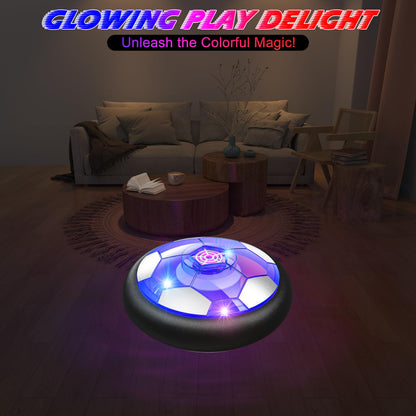 Ancesfun Kids Toys Hover Soccer Ball (Set of 2) with LED Lights and Foam Bumper for Age 3 4 5 6 7 8-16 Year Old Boys Girls, Rechargeable Air Powered Hover Balls with 2 Goals for Indoor Outdoor Game