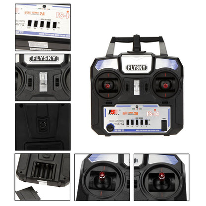 GoolRC Flysky FS-i4 4CH RC Transmitter with Receiver FS-A6, 2.4GHz 4 Channel AFHDS 2A Remote Controller for RC Helicopter Glider