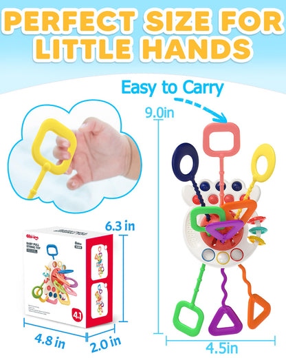 Tonberless Baby Sensory Montessori Toys for 6-12-18 Months, Toddler Teething Toy Birthday Gift Travel Toys for 1 2 3 Year Old Boy Girl Infant 8 9 10 Months Old