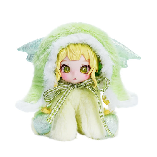 ICY DBS Cute Animal Plush Doll – 12cm Adorable Plush Toy with Soft Hood and Ribbon, Bags, and Collectibles - Snake