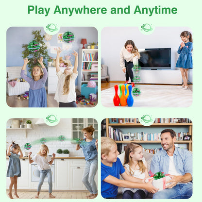 Ciniffo Flying Orb Ball 2025, Hand Controlled Boomerang Spinner Mini Drone Cosmic Globe Toy, Cool Toys Gift for 6 7 8 9 10+ Year Old Boys Girls Teens Outdoor Toys(Green)