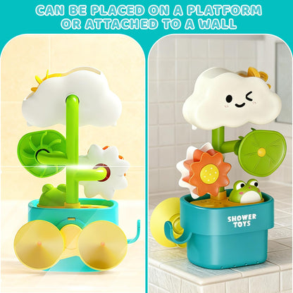 Sitodier Bath Toys for Toddlers 1-3,Baby Waterwheel Bathtub Toy with Suction Cup,Kids Bath Tub Shower Playset,Infant Bathtime Fun Xmas Birthday Gift for 12-18 Months 1 2 3 4 Years Old Baby Girls Boys