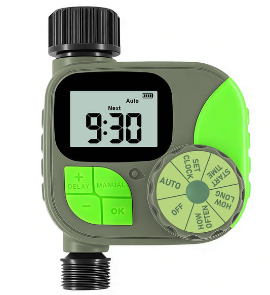 Sprinkler Timer for Garden Hose - Irrigation Timer for Outdoor Faucet, Automatic Programmable Watering Irrigation with Rain Delay/Manual Mode, Watering System Drip Irrigation for Yard Lawn Pool