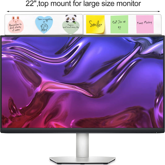 YOCOOLFUN 2 Pack Computer Monitor Memo Board for No Edge Monitors,Monitor Sticky Note Holder,Office Desk Decor for Women Man,Home Office Desk Computer Accessories
