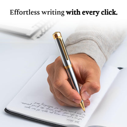 Ellington Pens Luxury Ballpoint Pen – Premium Quality, Smooth Writing Experience, Elegant Design, Includes 2 Ink Refills (Black & Blue) – Ideal for Professionals and Gift Giving