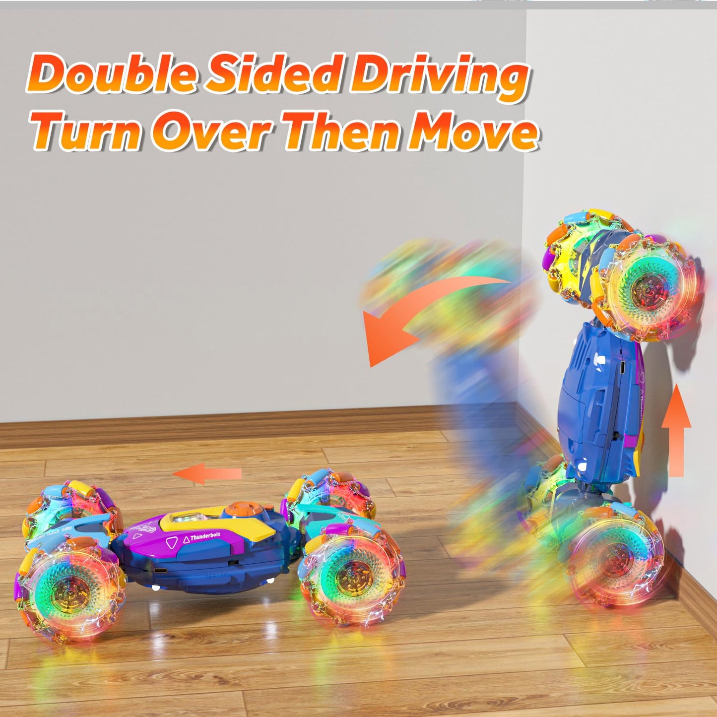 Gesture Sensing Remote Control Stunt Car - Boys Toys Age 6-8-12, 4WD Hand Controlled RC Twist Car with Light & Music, Cool Birthday Presents and Ideas Gifts for Boys Kids Age 7 9 10 11 12 Years Old