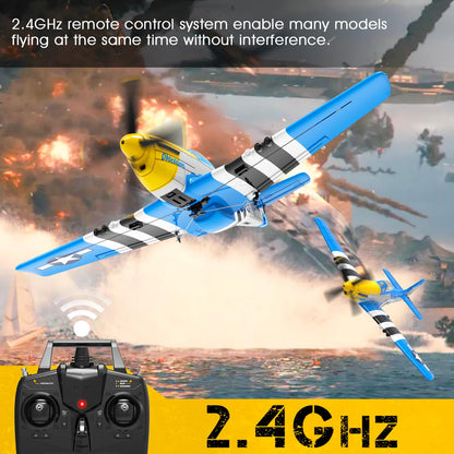 GoolRC RC Airplane, 2.4GHz 4CH Remote Control Airplane, Ready to Fly RC Plane with 6-Axis Gyro, RC Aircraft Flight Toys with One-Key Aerobatic, One-Key U-Turn for Adults and, Included 3 Batteries
