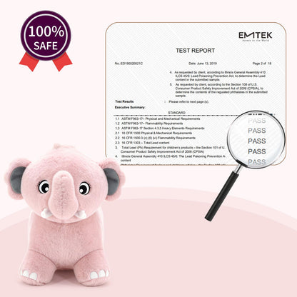 INPANY Bouncy Horse, Elephant Hopper Toys, Toddler Plush Bouncing Animal, Kids Inflatable Ride on Rubber Bouncer, Outdoor Birthday Gift for 2 3 4 Yr Boy Girl, Pink