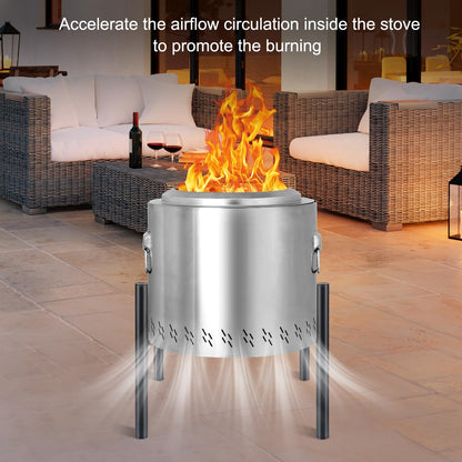 Triceratops Firepit Stand, 15-27 Inches for Solo Stove Bonfire Ranger and Other Outside Fire Pits, Outdoor Camping Accessory, Stainless Steel Stands for Fireplace Use