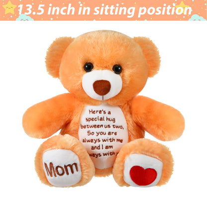 Liliful Sympathy Bears for Boys and Girls Loss of Mom, Memorial Stuffed Animal for Loss of Mom Boys and Girls Sympathy Gift for Grieving Bear Plush Toy for Condolences Memorial Loss of Loved