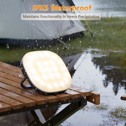 Solar Camping Lights, Solar Camping Lantern Rechargeable 5000mAh LED 5 Light Modes IP65 Waterproof with USB Charging – Lanterns for Power outages Hurricane, Hiking, Fish, Emergency, and Home