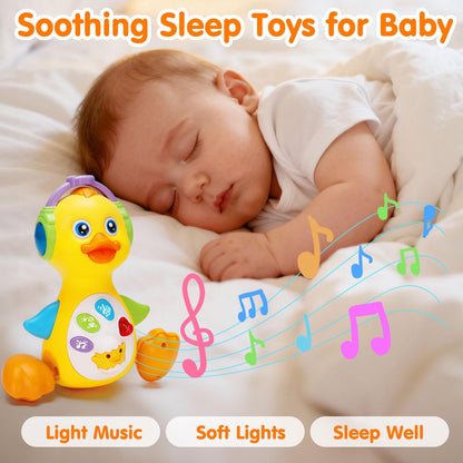 Tsomtto Baby Musical Light Up Duck Toy, Baby Toys 0-3-6-9-12 Months Dancing Crawling Tummy Time Toys, Newborn Infant Learning Toy Gifts for 0 3 4 5 6 7 8 Month Old Baby Boys Girls