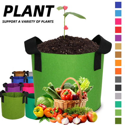 RBCFHI Grow Bags,Growing Pot Bags Garden Grow Bag Indoor Outdoor Fabric Aeration Plant Pot Container Flower Vegetable Pouch (Mixed 15colors,2 Gallon)