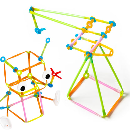 Strawbees Imagination Kit - Educational Connecting Toys for Makers & Families, Building Toy Toolbox with Straws and Connectors for Creative STEM Exploration in Schools & Home Learning