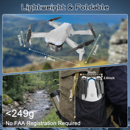 X-shop 1080P Drone with Camera for Adults Beginners, Foldable RC Quadcopter, One Key Start, Gesture Control, Altitude Hold, 360° Flips, 30 Min Flight Time, 2 Rechargeable Batteries, Toy Gift for Kids
