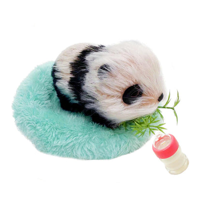 VOLOBE Silicone Panda, 5 Inches Soft Mini Realistic Animal Toy as Silicone Piglet Companion with Sleeping Pad Accessories for Kids Boy Girl Birthday (Panda)