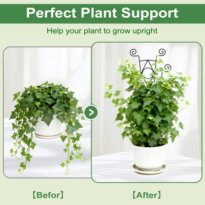 Yhtpouqe Stackable Metal Trellis for Climbing Plants Outdoor & Indoor - 4 Pack Garden Trellis for Potted Plants, Rust-Resistant Plant Support Stakes for Vines, Flowers - Sturdy Plant Trellis