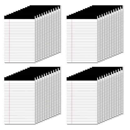 Nichela 5" x 8" Note Pads 48 Pack of Legal Pads 30 Sheets Notepad College Ruled Small Writing Pads Perforated Pages Paper Pads 80GSM Heavyweight Paper Note Pads for Home, Office, or School