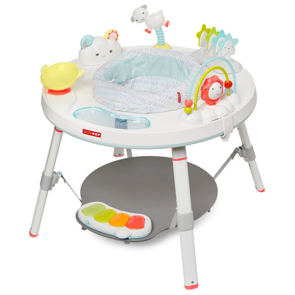 Skip Hop Gift Set of 3 in 1 Baby Activity Center, 4mo+, Silver Lining Cloud + Skip Hop 3-Stage Developmental Learning Crawl Toy, Explore & More Follow-Me Bee