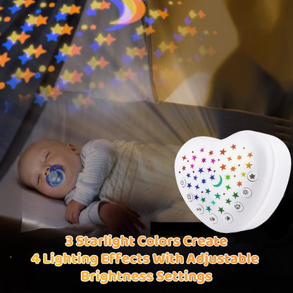 BEREST Sound Machine for Babies, Adults & Kids | 15 Soothing Sounds Featuring White Noise & 9 Lullabies, Cry Sensor, Star Projector | Mini, Rechargeable, Travel Friendly