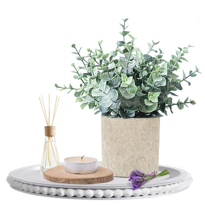 MIXROSE 3 Pack Eucalyptus Fake Plants in Pot, Artificial Plants Indoor Greenery Small Faux Plants for Bathroom Shelf Room Desk Home Office Coffee Table Farmhouse Decor
