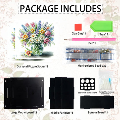 Tontut DIY Diamond Painting Kit，Vase Special Shape diamond painting pen holder, Acrylic Daily Office Desktop Decoration Storage Item