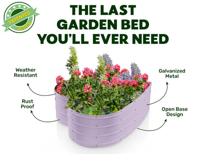 Plant & Plot Galvanized Raised Garden Beds Outdoor // Planter Raised Beds for Gardening, Vegetables, Flowers // Large Metal Garden Box (Lavender) // Tool-Free Assembly