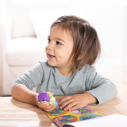 Melissa & Doug Sticker Wow!™ 24-Page Activity Pad and Sticker Stamper, 300 Stickers, Arts and Crafts Fidget Toy Collectible Character – Disney Buzz Lightyear - for Kids Ages 3+ - FSC Certified