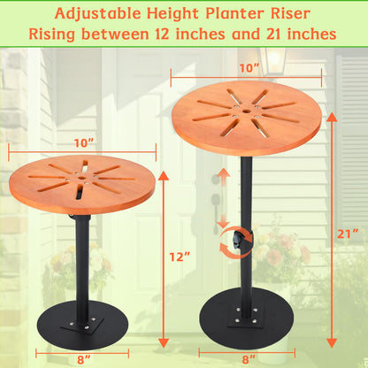 EXCELFU Adjustable Plant Risers for Inside Pots,12-21” Planter Inserts for Large Pots,Planter Filler Lift Insert Bottom of Tall Flower Pot and Large Plant Containers,8" Base, 10" Top-2pack
