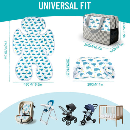 KAKIBLIN Car Seat Cooling Pad, Stroller Cooling Pad for Baby, Universal Double Sided Cooler Pads Gel CarSeat Cooling Pad for Baby Stroller,Chair,Chilling Pads Keep Cool in Summer (Blue)
