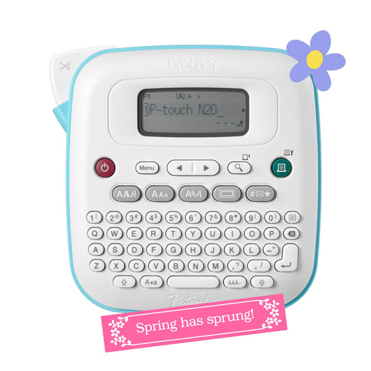 Brother P-Touch PT-N20 Personal Desktop Label Maker, Portable, Handheld and Prints, P-Touch Btag ~½” (12mm) Wide Color Personalized Label Tapes