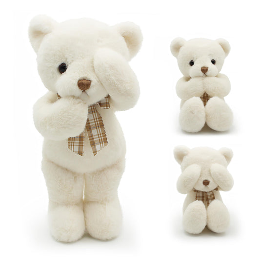 suepcuddly Small Magnet Teddy Bear Stuffed Animal Cute Plush Toy for Girl 12" (White)