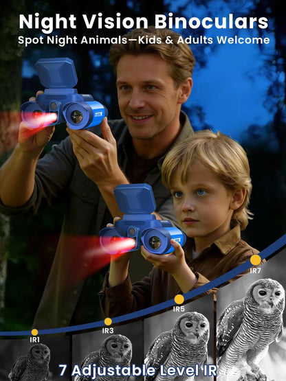 Acoath Binoculars for Kids with Night Vision Camera, Kids Telescope, 10X Optical Zoom, Magic Adventures Telescope Toys Gifts for Age 3, 4, 5, 6, 7, 8, 9, 10+ Years Old Boys Girls