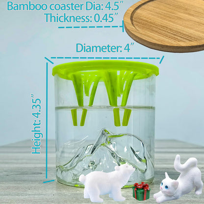 Versatile Plant Propagation Station Vase Hydroponic Planter Pot,Glass Plant Terrarium Kit,Fresh Indoor Herb Garden Kit| Christmas Birthday Gift for Gardener Women Mom Garden Lover | Home Office Decor