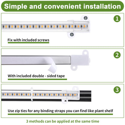 8.6'' LED Grow Light Strips, Full Spectrum 3500K Grow Lights for Indoor Plants, 3 Head with 3/9/12H Timer, 10 Dimmable Levels, Suitable for Seedling, Succulent, Plant Shelf and Greenhouse, 1-Pack