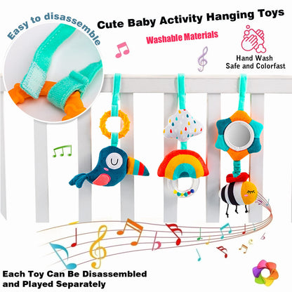Pau1Hami1ton Baby Stroller Arch Toys, Car Seat Toys,Bouncer Toy Bar/Mobile for Bassinet,Adjustable Baby Hanging Toys Fit for Crib Bed,Stroller,Car Seat.S-19(Bee)